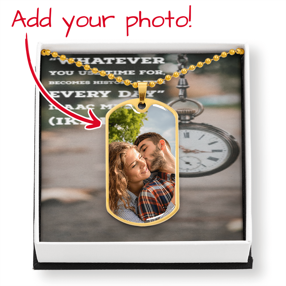 IKE MENS Quote Military Necklace